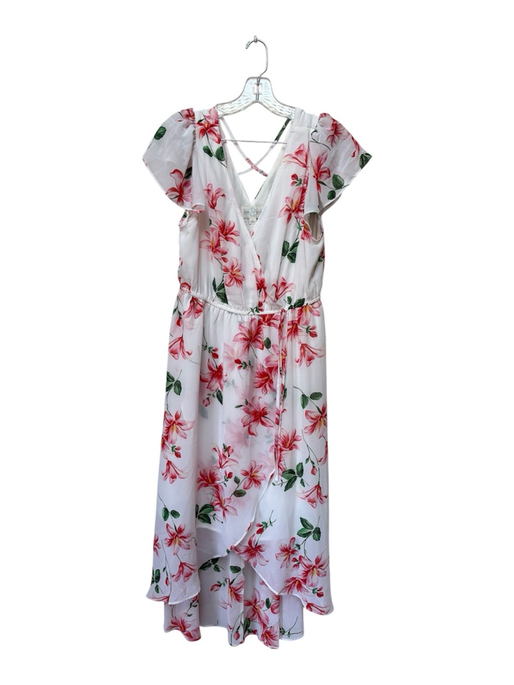 Francesca’s Floral High Low Midi Dress New With Tags Large